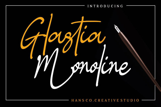 Glastia Monoline Font Hans Co 