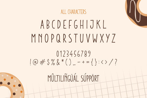 Glazed Donuts - Cute Handwritten Font Font Timur type 