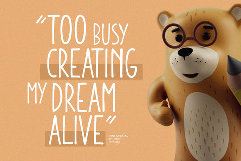 Glazed Donuts - Cute Handwritten Font Font Timur type 