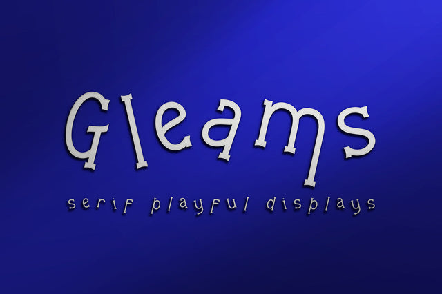 Gleams Serif Playful Display Font Akrt Std 