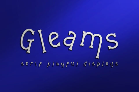 Gleams Serif Playful Display Font Akrt Std 