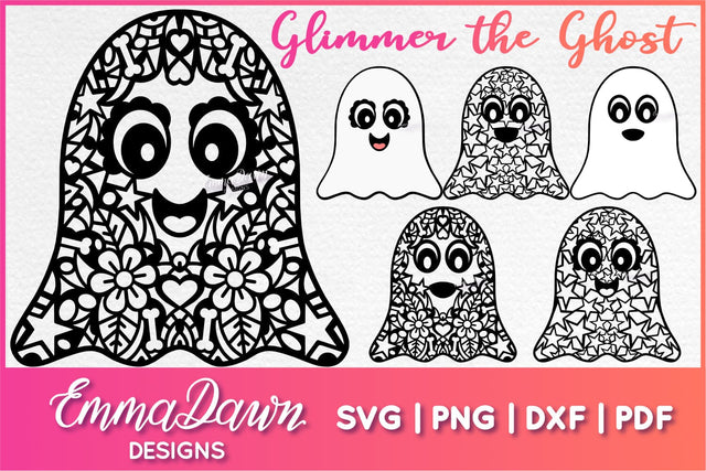Glimmer The Ghost SVG Bundle | Halloween Ghost SVG SVG Emma Dawn Designs 