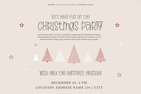 Glisten - Playful Font Font Alpaprana Studio 