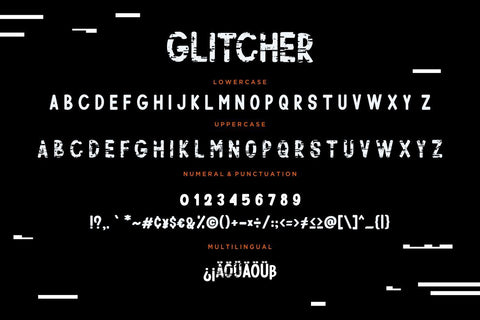 Glitcher Sans Serif Display Font Creatype Studio 
