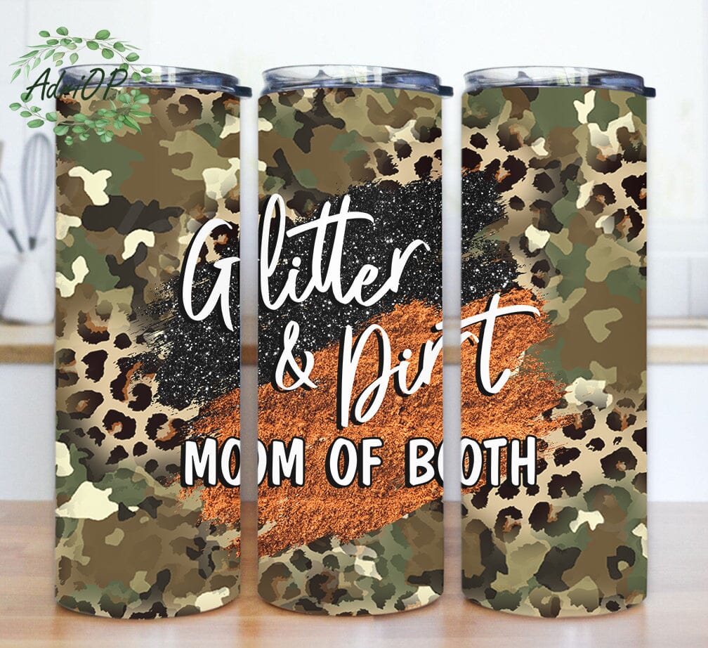 Leopard Mom Life Messy Bun Glitter Tumbler, Mom Life Gold Glitter Skinny  Tumbler, Mom Gift, Mothers Day Gift, Leopard Mama Tumbler,mama Gift 