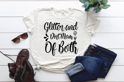 Glitter and Dirt Mom Of Both SVG thesvgfactory 