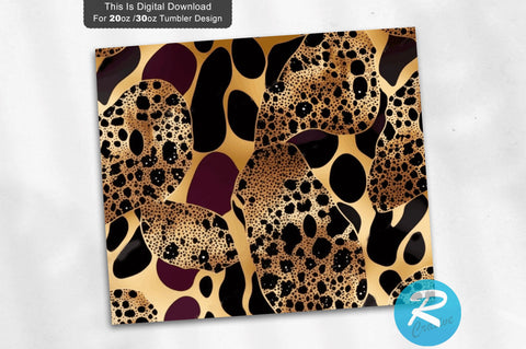 Glitter Animal Leopard 20 oz / 30 oz Tumbler PNG Sublimation Regulrcrative 
