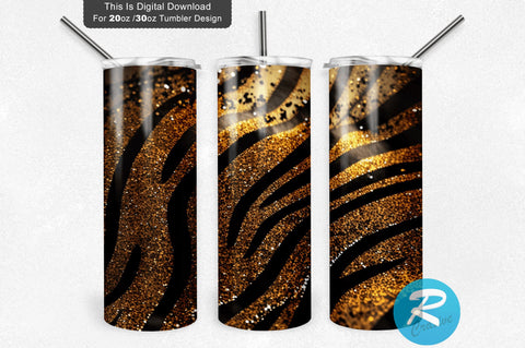 Glitter Animal Print 20 oz / 30 oz Tumbler PNG Sublimation Regulrcrative 