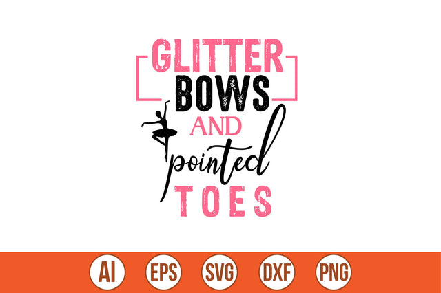 glitter bows and pointed toes t-shirt design SVG shah alam 