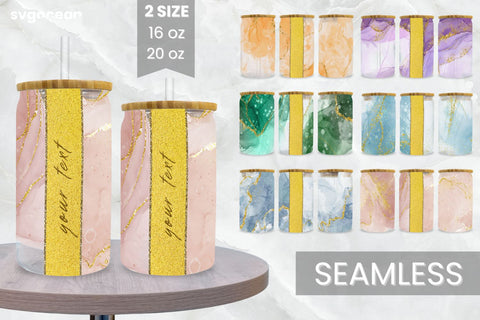 Glitter Can Glass | Marble Libbey Glass | 16 oz | 20 oz SVG SvgOcean 