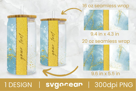 Glitter Can Glass | Marble Libbey Glass | 16 oz | 20 oz SVG SvgOcean 