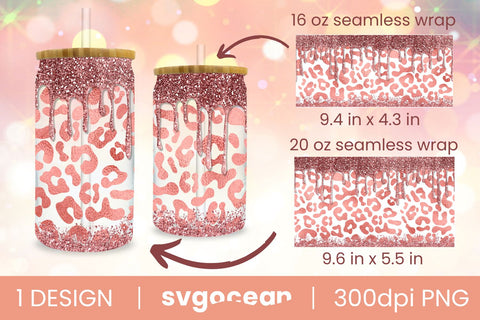 Glitter Can Glass Sublimation | PNG | 16 Oz | 20 Oz Libbey Glass SVG SvgOcean 