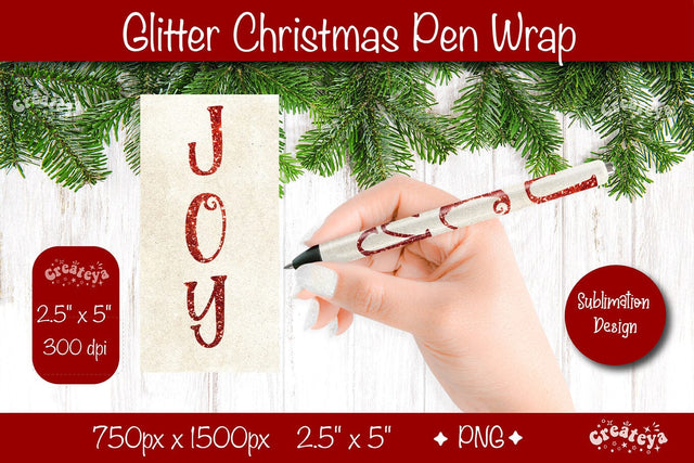 Glitter Christmas pen wrap PNG Christmas Pen Wrap sublimation png Xmas Pen Wrap Sublimation Createya Design 