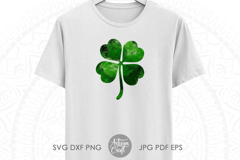 Glitter clover PNG showing St Patrick's Day shamrock SVG Artisan Craft SVG 