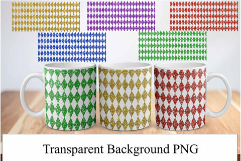 Glitter Diamond Sublimation Mug Wrap Bundle. 5 colors Sublimation Digital Honeybee 