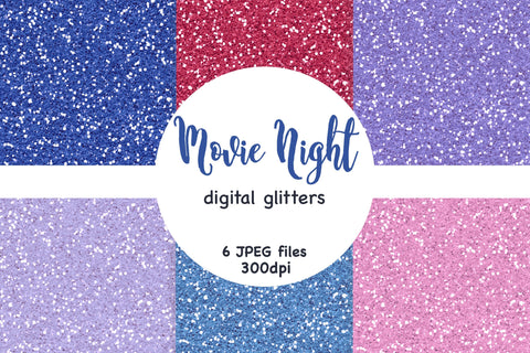 Glitter Digital Ornament | Blue Glitter Paper Digital Pattern GlamArtZhanna 