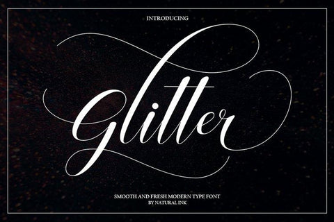 Glitter Font Studio Natural Ink 