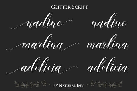 Glitter Font Studio Natural Ink 