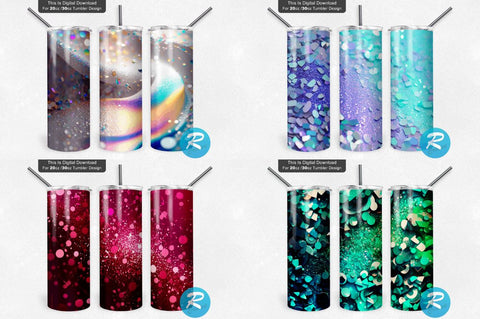 Glitter Holographic Png Tumbler Bundle Sublimation Regulrcrative 