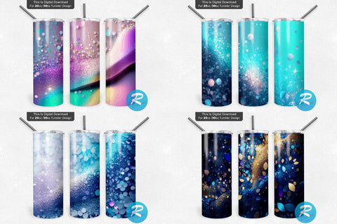 Glitter Holographic Png Tumbler Bundle Sublimation Regulrcrative 