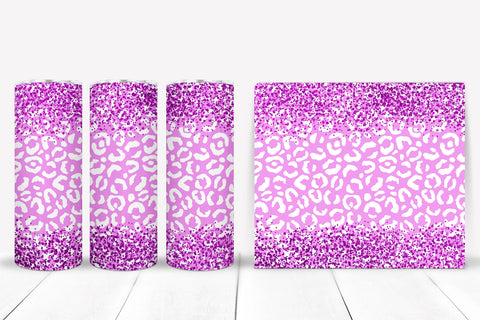 Glitter Leopard Tumbler Sublimation I 20 Oz Tumbler PNG Sublimation Happy Printables Club 