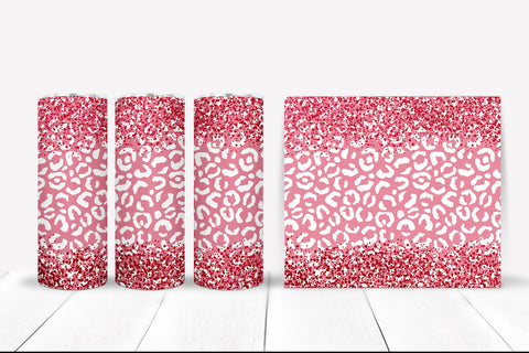 Glitter Leopard Tumbler Sublimation I 20 Oz Tumbler PNG Sublimation Happy Printables Club 