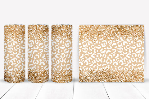 Glitter Leopard Tumbler Sublimation I 20 Oz Tumbler PNG Sublimation Happy Printables Club 