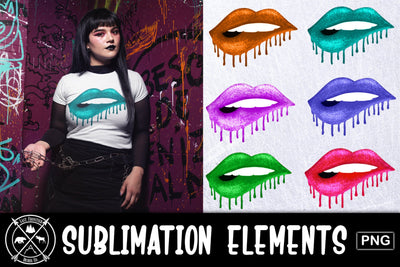 Glitter Lips Sublimation|Biting Glitter Lips PNG Sublimation Last Frontier Design Co. 