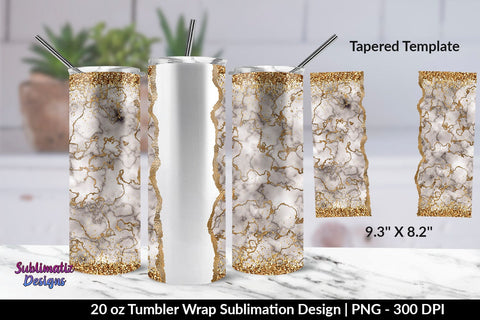Glitter Marble 20oz Skinny Tumbler Wrap Sublimation Design Sublimation Sublimatiz Designs 