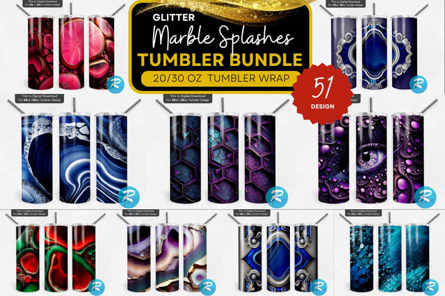 Glitter Marble Splashes Bundle Sublimation Regulrcrative 