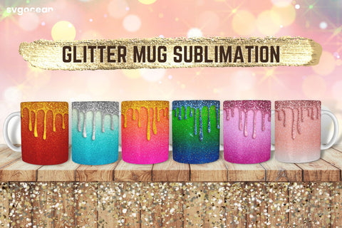 Glitter Mug Sublimation | PNG Bundle | Mug Wrap Sublimation SvgOcean 