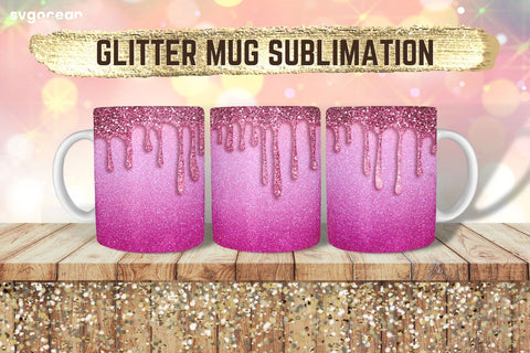 Glitter Mug Sublimation | PNG Bundle | Mug Wrap Sublimation SvgOcean 