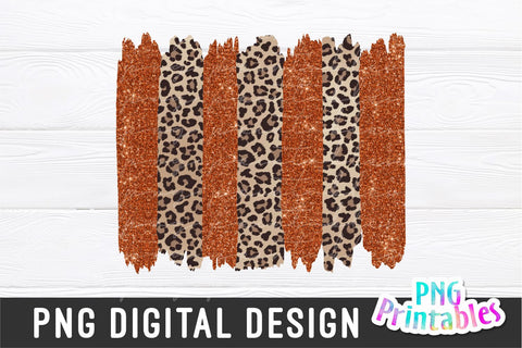 Glitter Orange and Leopard PNG Background Sublimation Svg Cuttables 