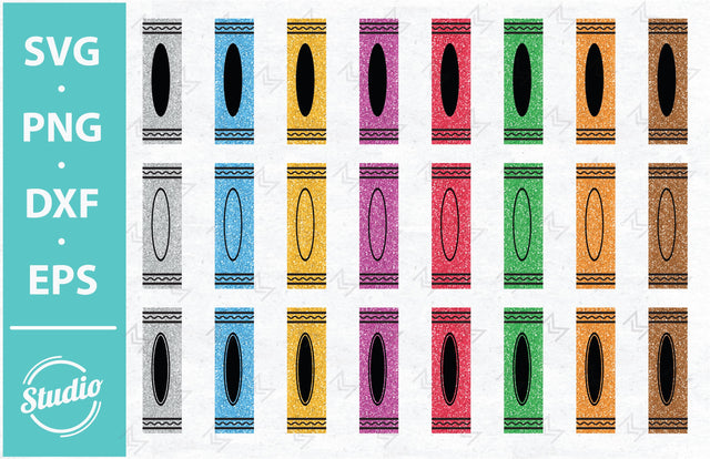 Glitter Pen Wraps svg, Pen Wraps Patterns svg, crayon glitter pen wraps svg, teacher glitter pen wraps, display card svg, pen display card svg, Pen Box Template SVG SailorMoonDigitals 