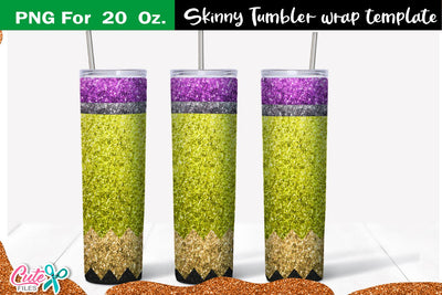Glitter pencil Oz. Skinny Tumbler wrap sublimation Sublimation Cute files 