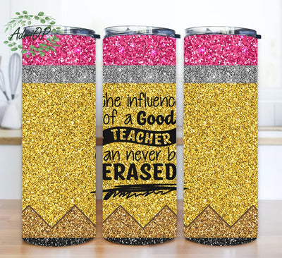 Glitter Pencil Quote 20oz Skinny Tumbler Png, Pencil Teacher Tumbler, Bundle Teacher Life Quote Tumbler, Yellow Pencil Tumbler, School Teacher Sublimation AdriOP 