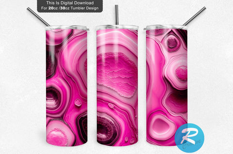 Glitter Pink Agate 20 oz / 30 oz Tumbler PNG Sublimation Regulrcrative 
