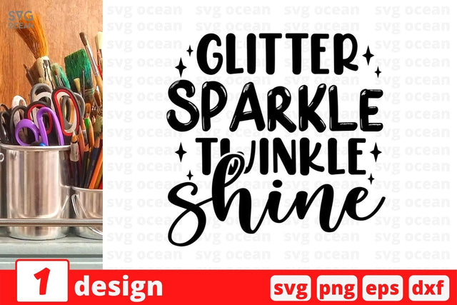 Glitter sparkle twinkle shine SVG Cut File SVG SvgOcean 