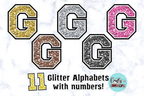 Glitter Sports Letters PNG - So Fontsy