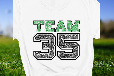 Glitter Sports Letters PNG Sublimation Crafty Mama Studios 