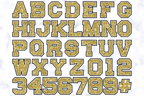 Glitter Sports Letters PNG Sublimation Crafty Mama Studios 
