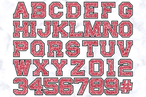Glitter Sports Letters PNG Sublimation Crafty Mama Studios 