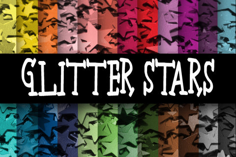 Glitter Stars Textures Digital Paper Sublimation Old Market 