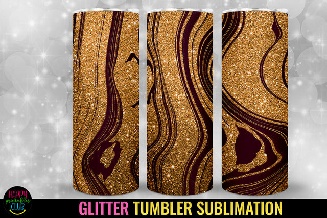 Glitter Tumbler Sublimation I 20 Oz Tumbler Wrap PNG Sublimation Happy Printables Club 