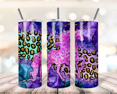 Glitter Tumbler Wrap, 20oz Skinny Tumbler Sublimation Designs Deer Unicorn Tumbler for Straight & Tapered Tumbler PNG File Digital Download Sublimation TrendingDesign 
