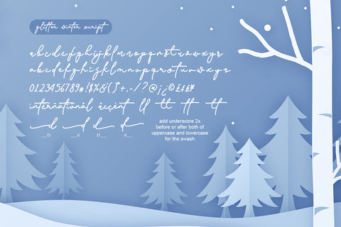 Glitter Winter - Duo Font Abo Daniel Studio 
