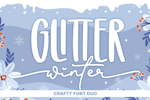 Glitter Winter - Duo Font Abo Daniel Studio 