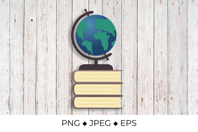 Globe on a stack of books Sublimation LaBelezoka 