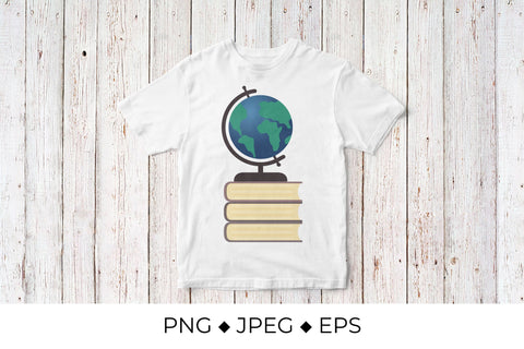 Globe on a stack of books Sublimation LaBelezoka 