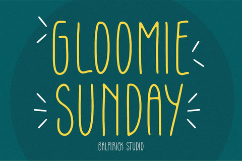 Gloomie Sunday Font Font Balpirick 